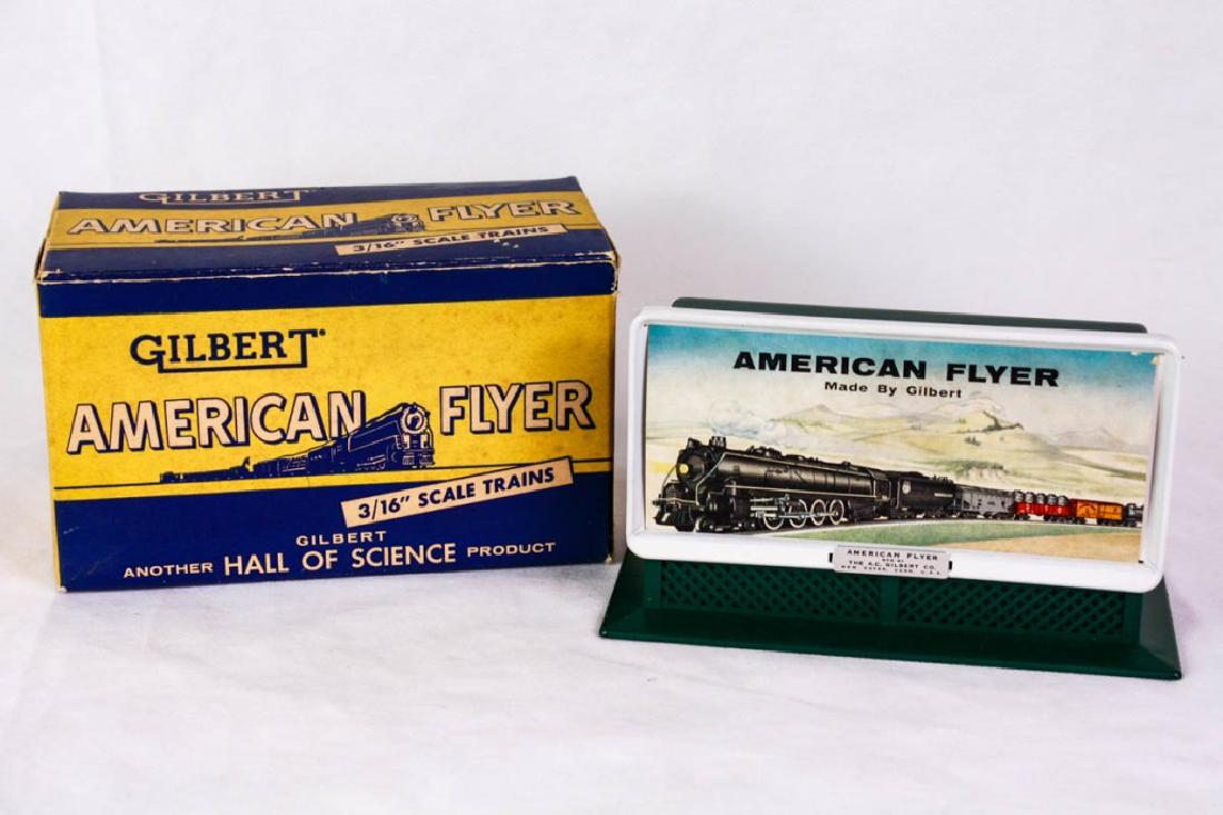 Gilbert Am. Flyer 568 Whistling Billboard: No. 568. In original box with controller. Marked American Flyer mfg by The AC Gilbert Co. #ACGilbert #AmericanFlyer