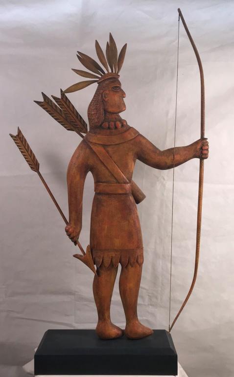 "St. Tammany" Contemp Folk Art, K. William Kautz: From website: http://www.kwkautz.com/gallery.html "This large carving is very similar to many well recognized antique weathervanes. Tammany was a noble native American Chief who predated the American 