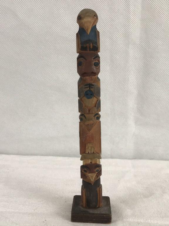 Tourist/Souvenir Alaskan Totem 6.25": 1930's-40's, Unmarked. 6.25h inches