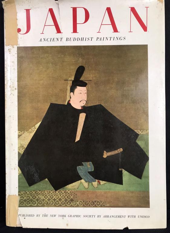 Japan Ancient Buddhist Paintings, 1959: NY Graphic Society by Arrangement with UNESCO. Dust Cover has tape in corners of front.