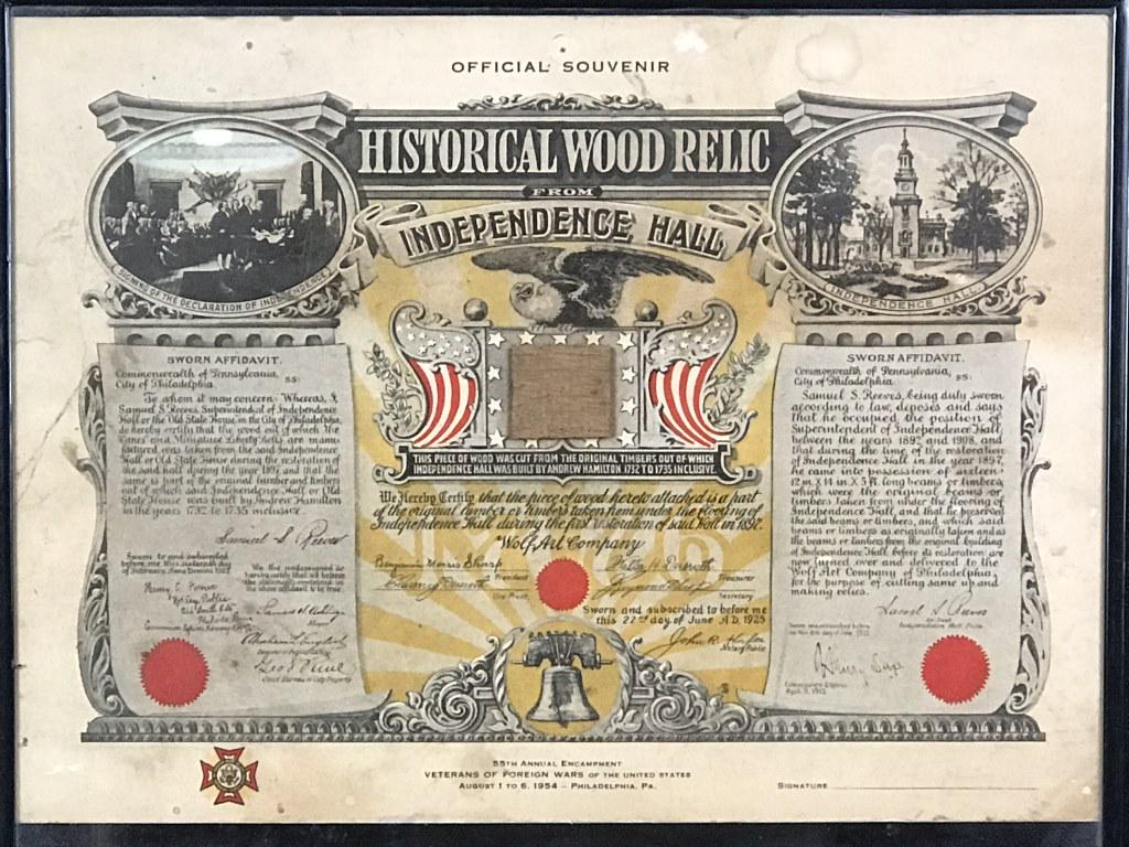 Historical Wood Relic - Official Souvenir (1 of 7)