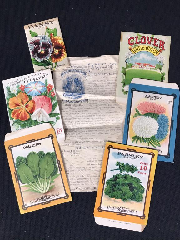 Seed Packets (6), Early 1900's: Bert's Seed for Quality
