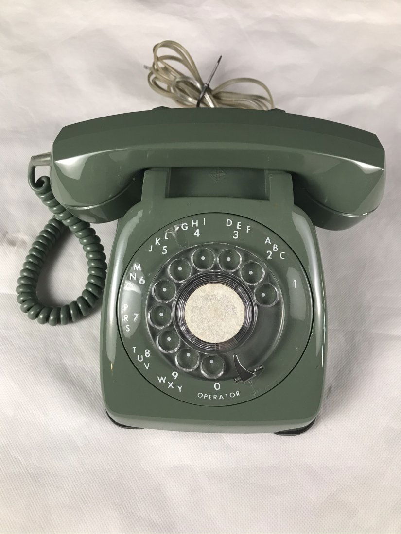 Rotary Dial Telephone, Moss Green (1 of 3)