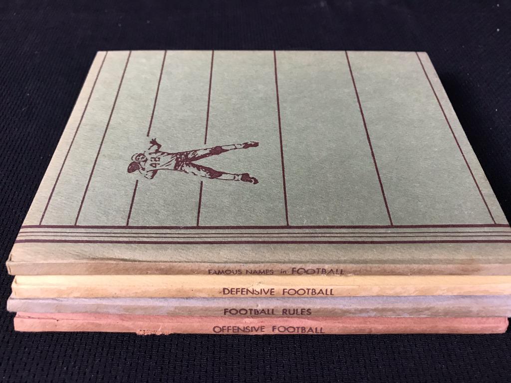Handy Football 4-Book Library 1949: 1927-1947. Offensive Football, Defensive Football, Football rules and How they are Approved, Famous Names in Football