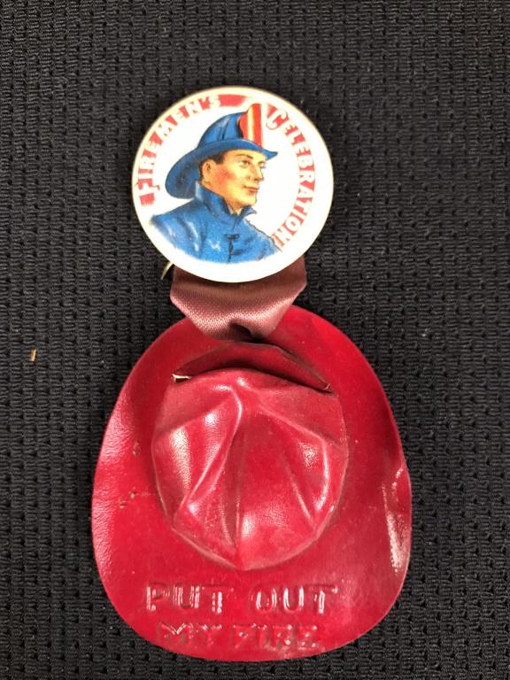 WWII Era Fireman's Ribbon Celluloid Celebration (1 of 1)