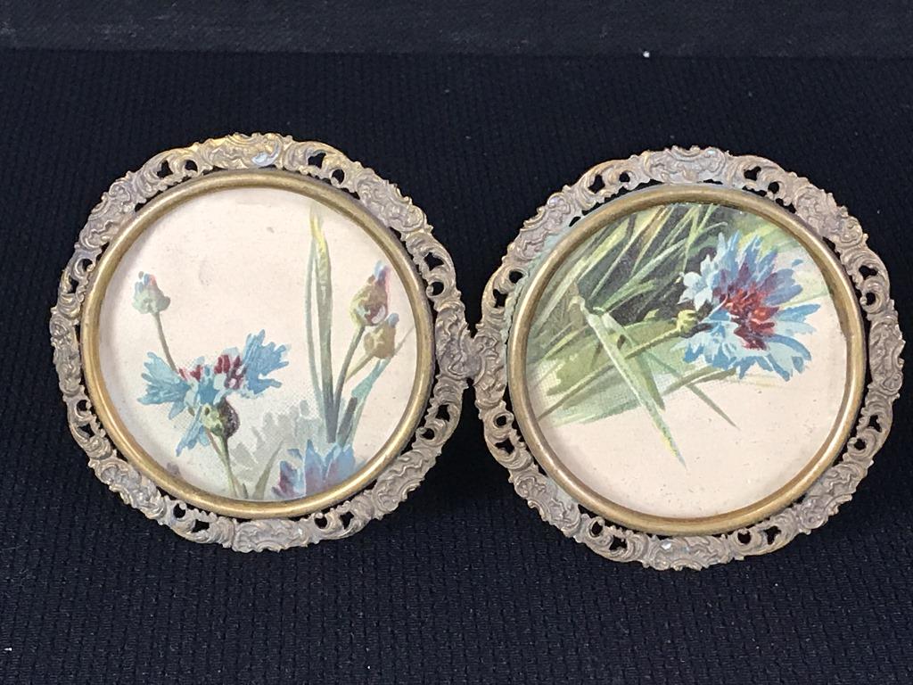Round Brass Photo Frames Miniature (1 of 2)