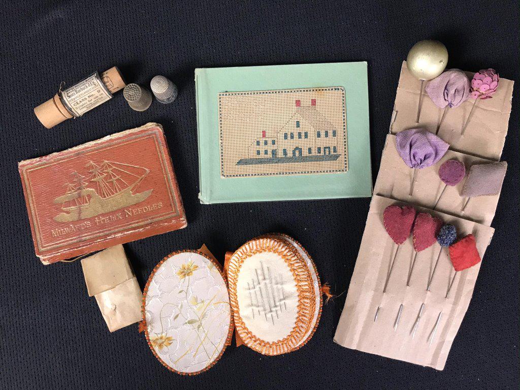 Needles & Pins, Vintage: Needles, Pines, Needlepoint, Thimbles and decorative long straight pins.