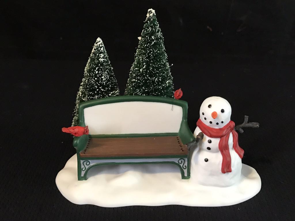 Our Own Village Park Bench, North Pole Series: #2211 In Package/Box.