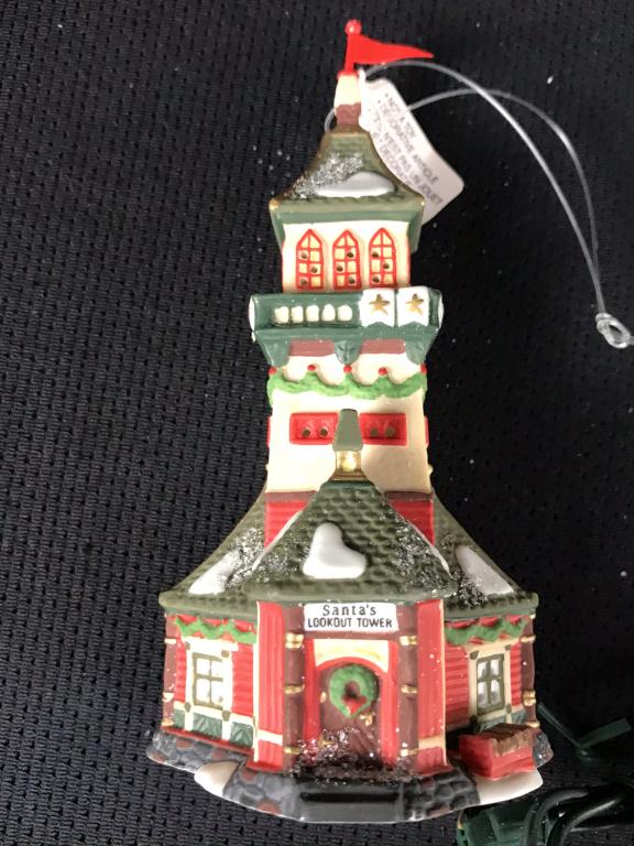 Santa's Lookout Tower Ornament: #98773 In Package/Box.