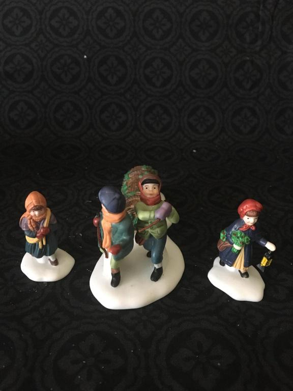 Bringing Home The Yule Log, Dickens Village Series (1 of 3)