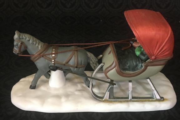 One Horse Open Sleigh, Dickens Village (1 of 2)