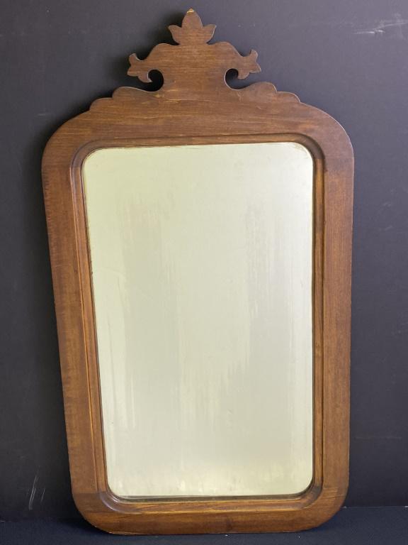 Colonial Style Wood Framed Mirror (1 of 2)