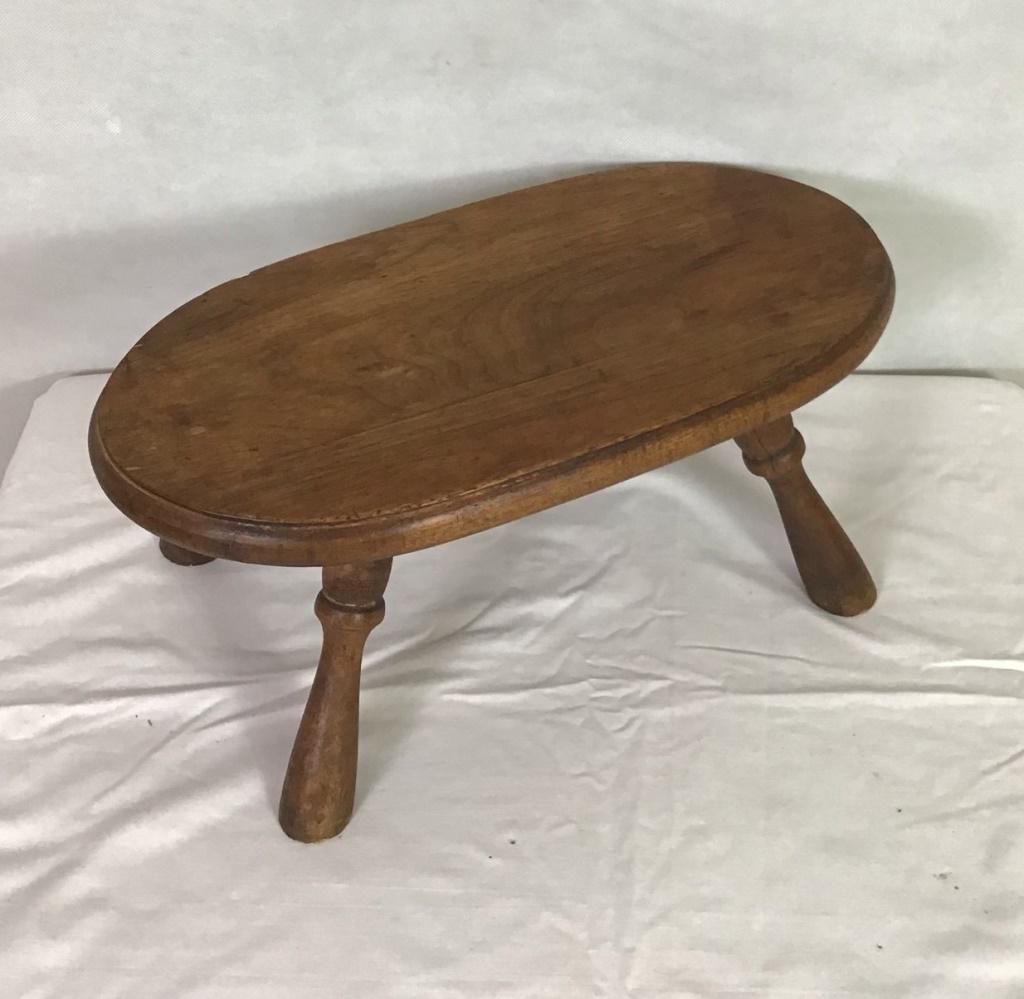 Antique Oval Wood Foot Stool (1 of 2)