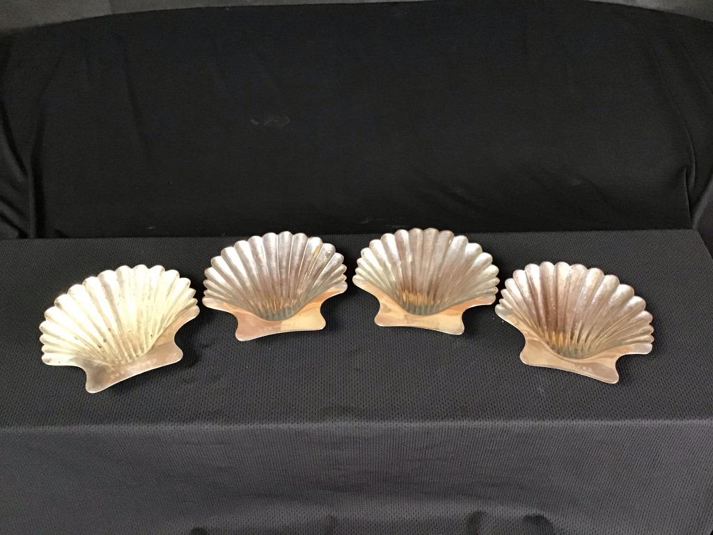 4 Sterling Scallop Shell Bowls (1 of 3)