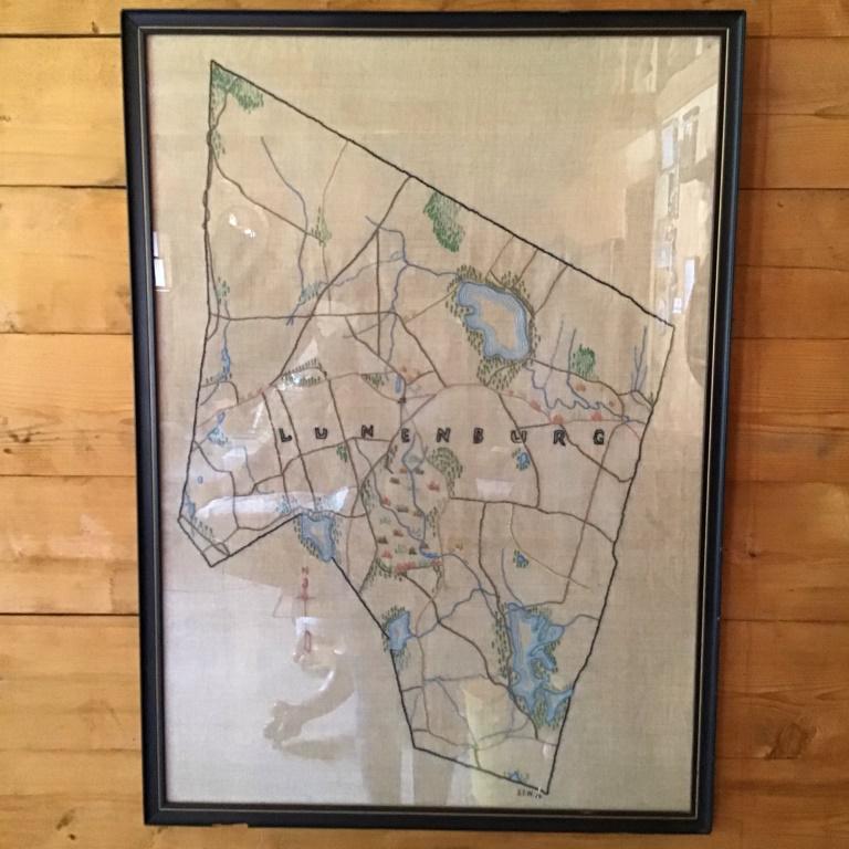 Lunenburg, Massachusetts Map in Needlepoint (1 of 3)