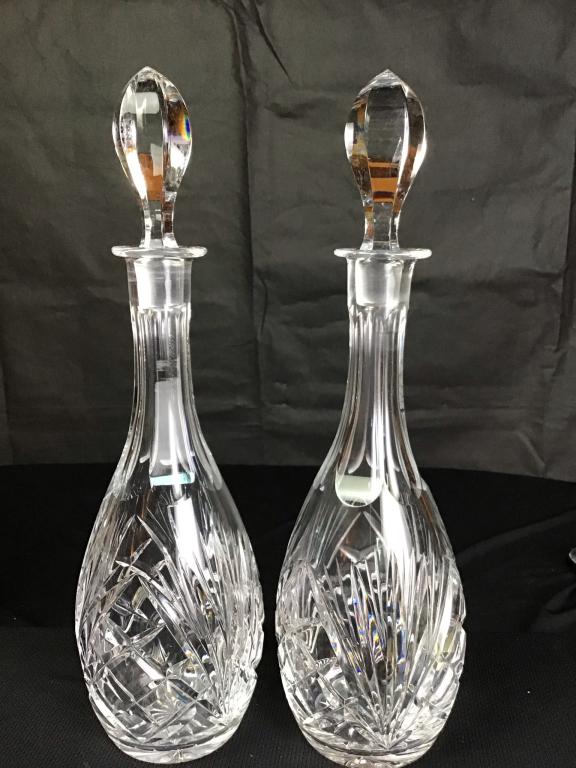 Pair of Lead Crystal Decanters (1 of 1)