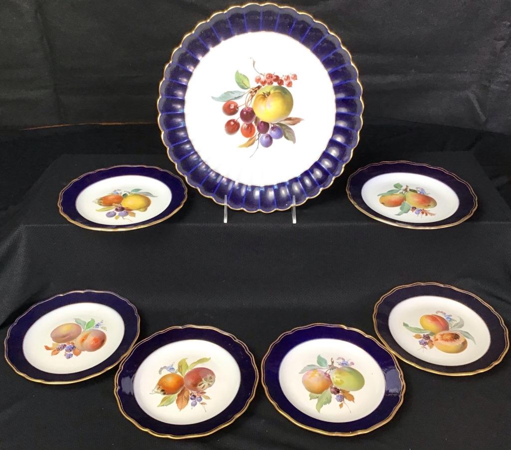 Meissen 7 Pc. Bowl and Fruit Plates Set (1 of 2)