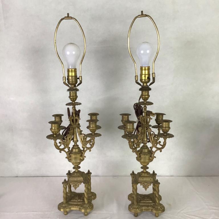 Classic Style Brass Candelabra Lamps (1 of 4)