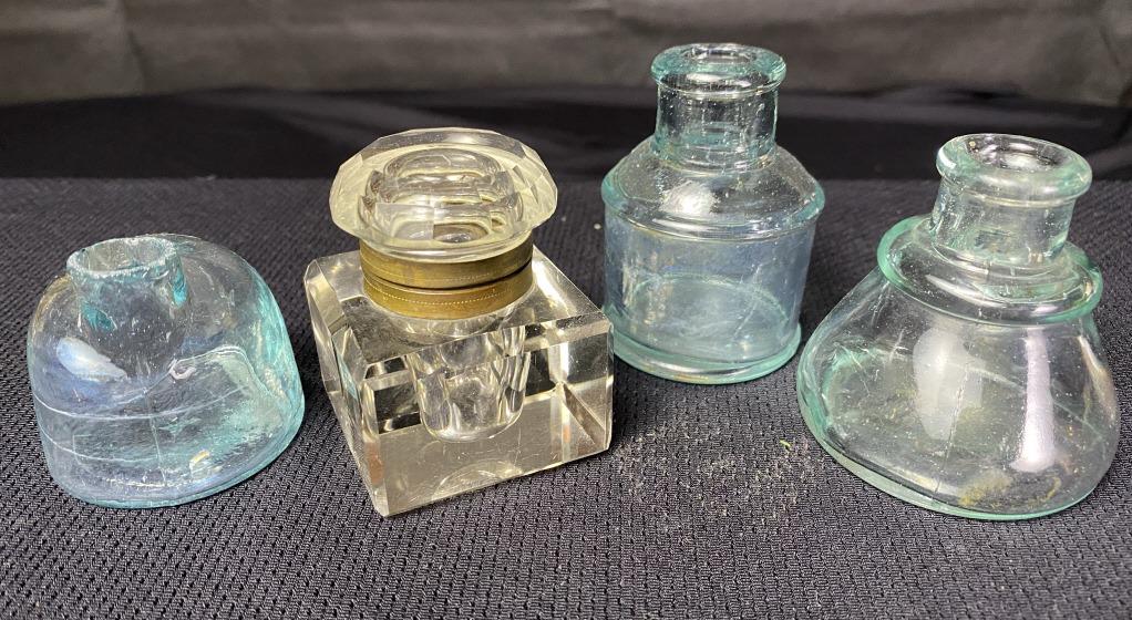 Four Glass Ink Wells (1 of 5)