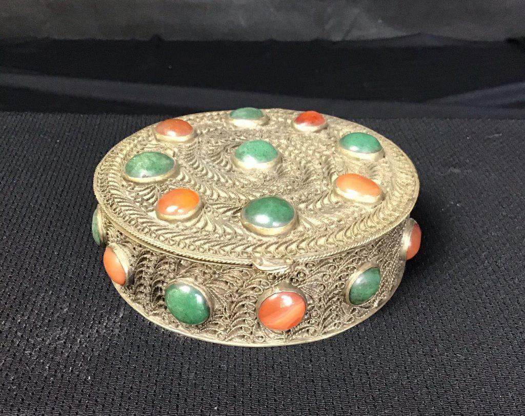 Brass Filigree Trinket Box (1 of 1)