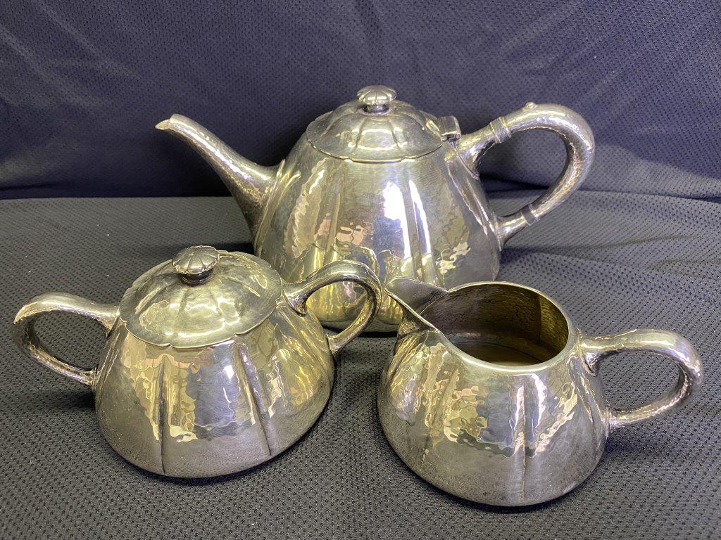 Silverplate Tea Pot, Creamer & Sugar Set (1 of 2)