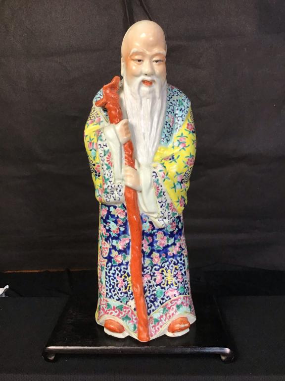Chinese Famille Rose "Shoulao" God of Longevity (1 of 13)