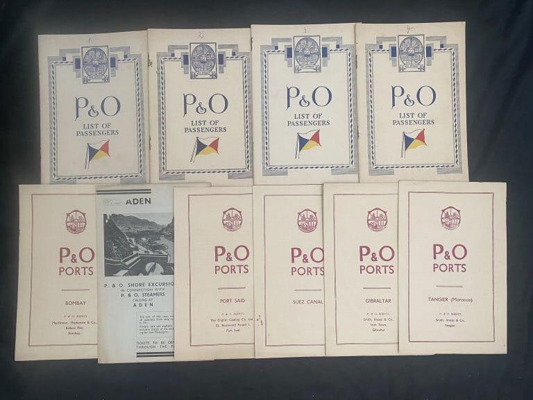 1937 Hong Kong to London P&O List of Passengers (1 of 2)