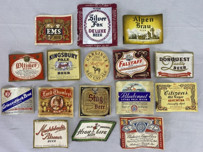 Beer Bottle Labels (16) WWII Era (1 of 5)
