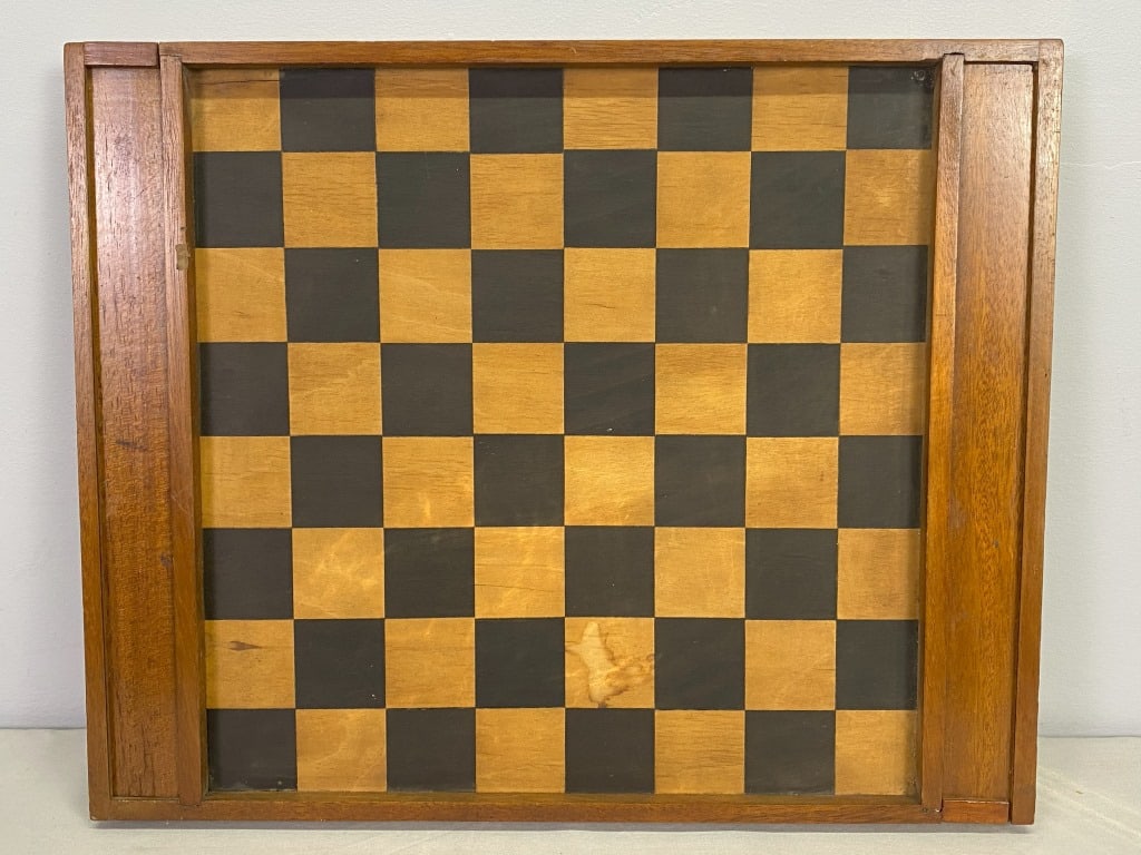 2-Sided Chess/Checker Board: 13.75" x 17 1/8"x1.5"d. 1lb. 12oz.