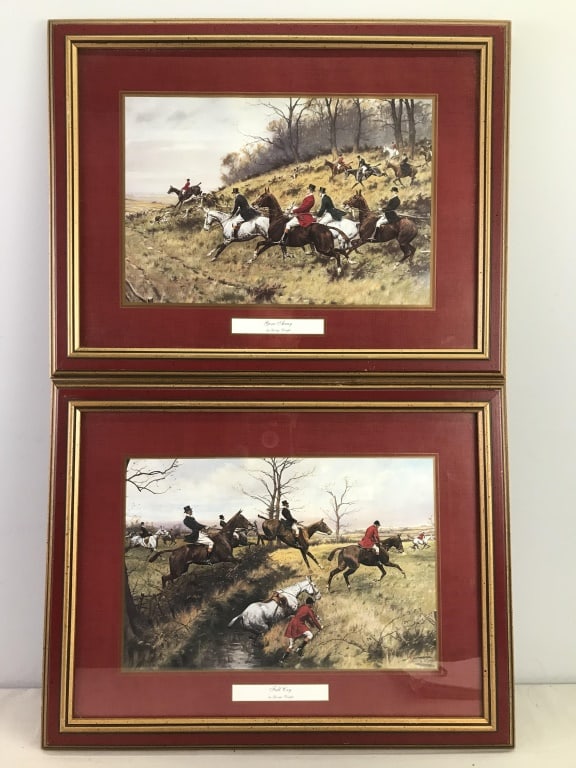 2 Hunt Scenes, Prints by George Wright (1 of 5)