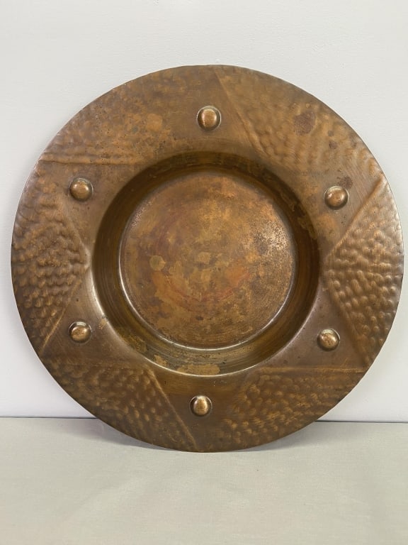 Copper Hammered Decorative Tray (1 of 3)