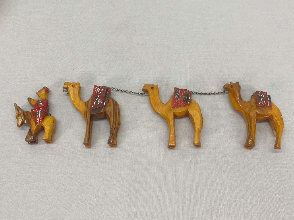 Carved Wood Camels (1 of 2)