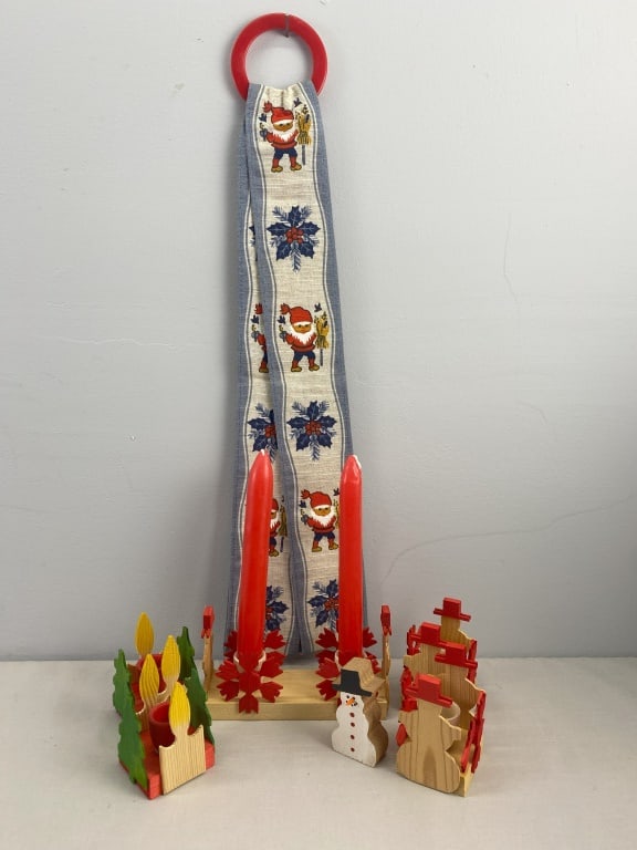 Norwegian Handmade Candle Holders & Bell Pull (1 of 5)