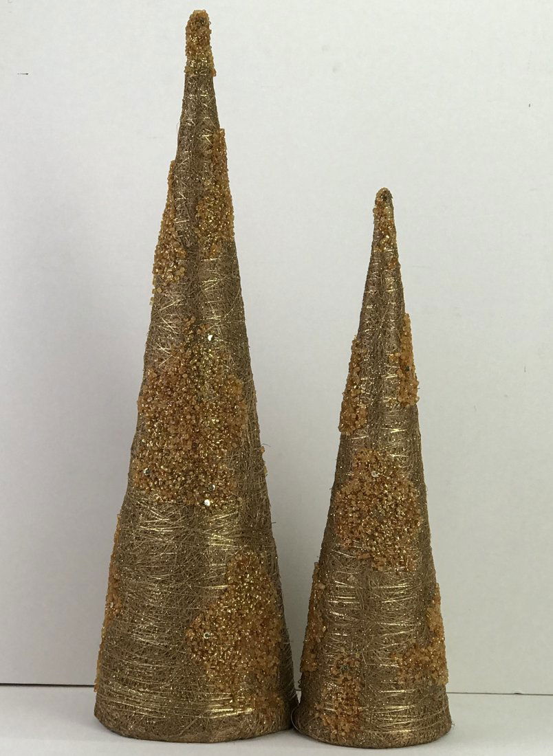 Mid-Century Modern Gold Trees (1 of 2)