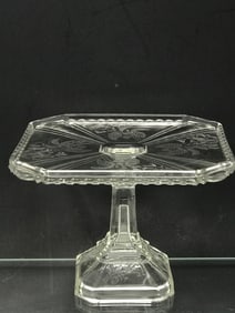 Antique EAPG Square Cake Stand