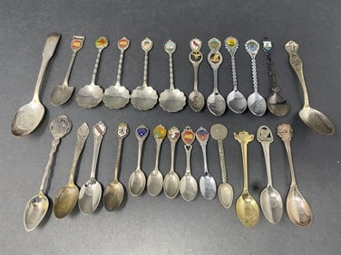 25 Assorted Souvenir Spoons