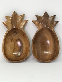 Carved Wood Pineapples Nut, Candy, Chips, etc.