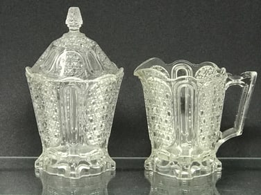 EAPG Creamer & Lidded Sugar