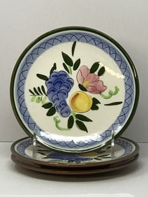 3 Plates, Stangl Pottery Fruit & Flowers