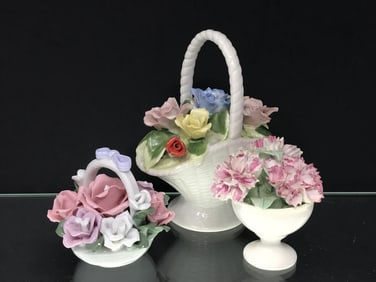 Porcelain Flower Baskets