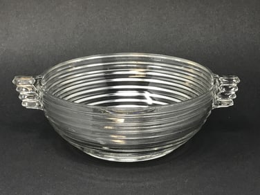 MCM Glass Ribbed Bowl, Anchor Hocking