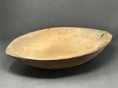 Primitive Hand Carved Wood Dough Bowl