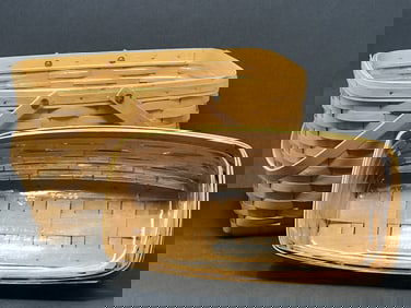 Two Split Wood Longerberger Baskets