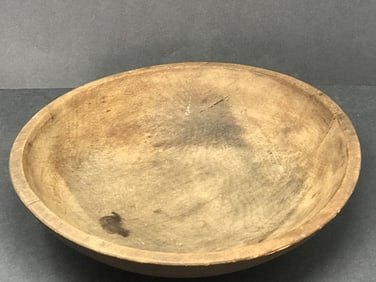 Primitive Hand Turned Wood Bowl