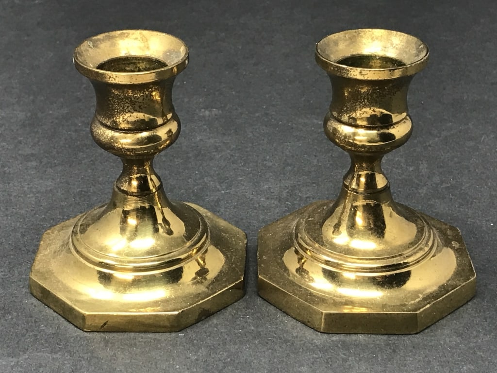 Pair of Brass Candlestick Holders (1 of 2)