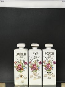 Porcelain Hand-Painted Spirits Decanters