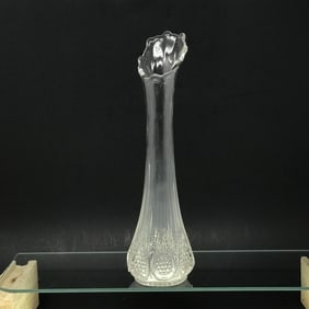 Swung Funery Vase of Clear Glass