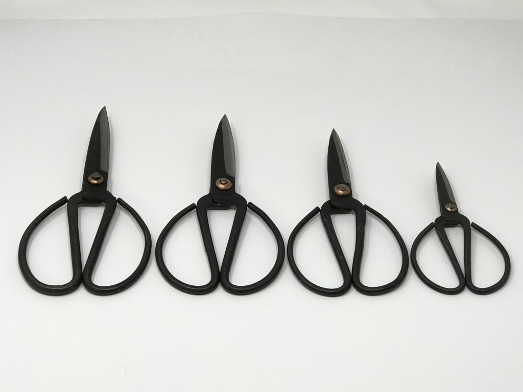 Japanese Bonsai or Plant Scissors, Set of 4 (1 of 1)