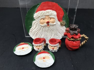 Miniature Santa Holiday Tea Set