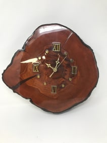Vintage Cypress Wall Clock